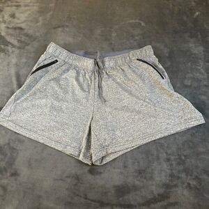 Liberty Pro Athletic Running Shorts Zipper Pockets Gray‎ Heathered Womens XL